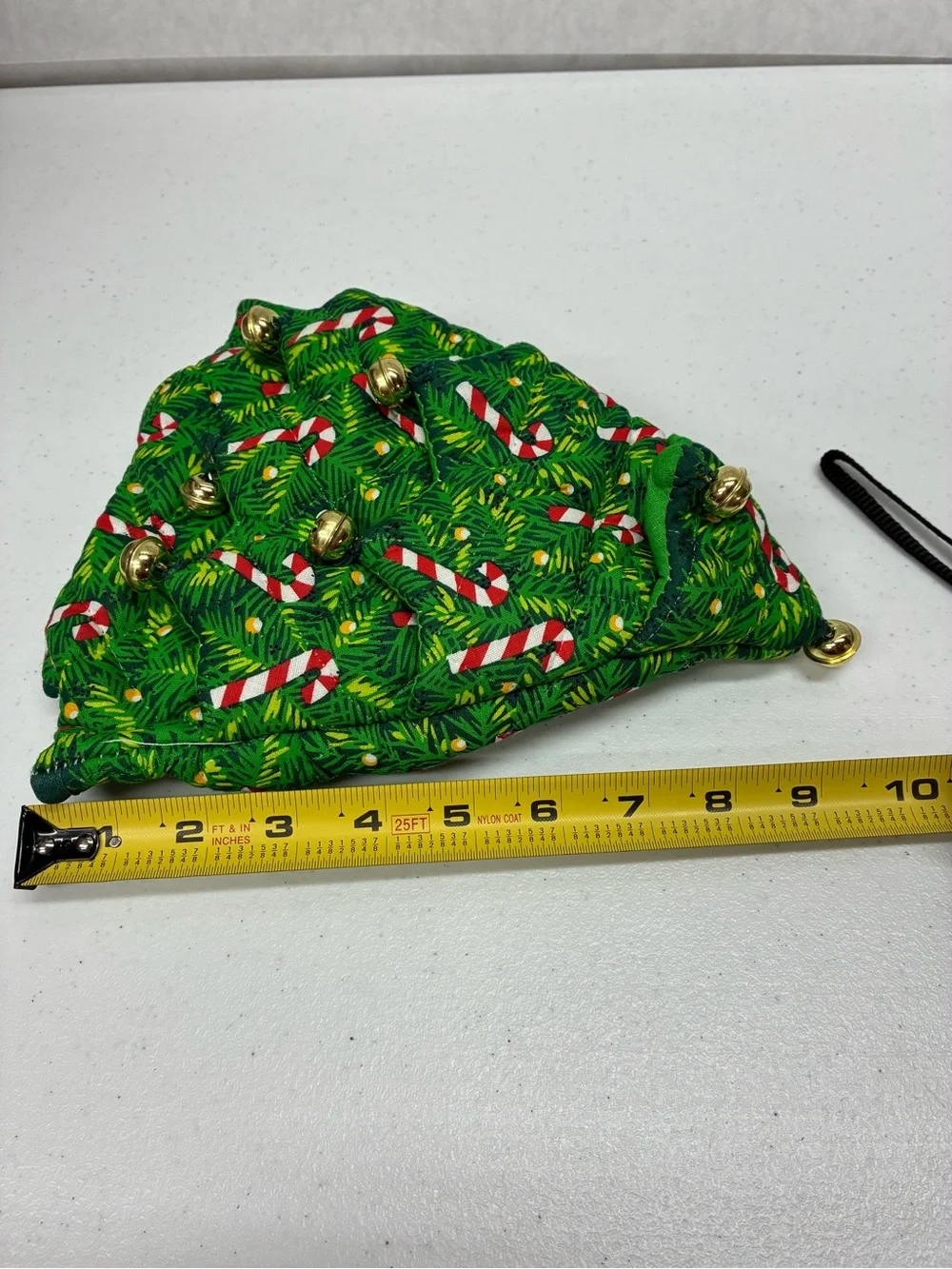 Vintage Christmas tree oven mitt holiday classic nostalgia bells candy cane 90's